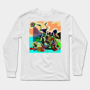 business with witches and aliens ecopop classic remix art Long Sleeve T-Shirt